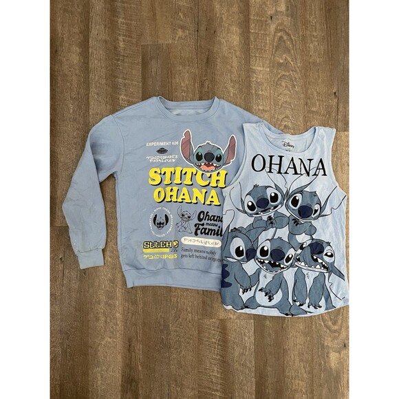 Disney Stitch Lot Bundle Girls Size Medium 3pc Lilo And Stitch Tops - Picture 14 of 16